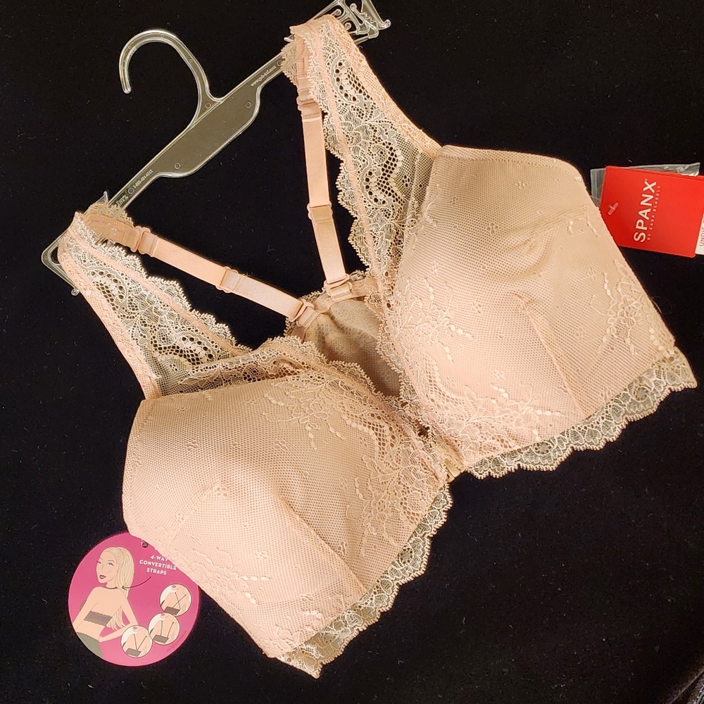 NWT Spanx Medium Lace Bralet in Rosy Pink, Size M/M